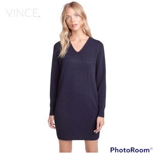 VINCE Knit Mini Dress with Cashmere, Medium